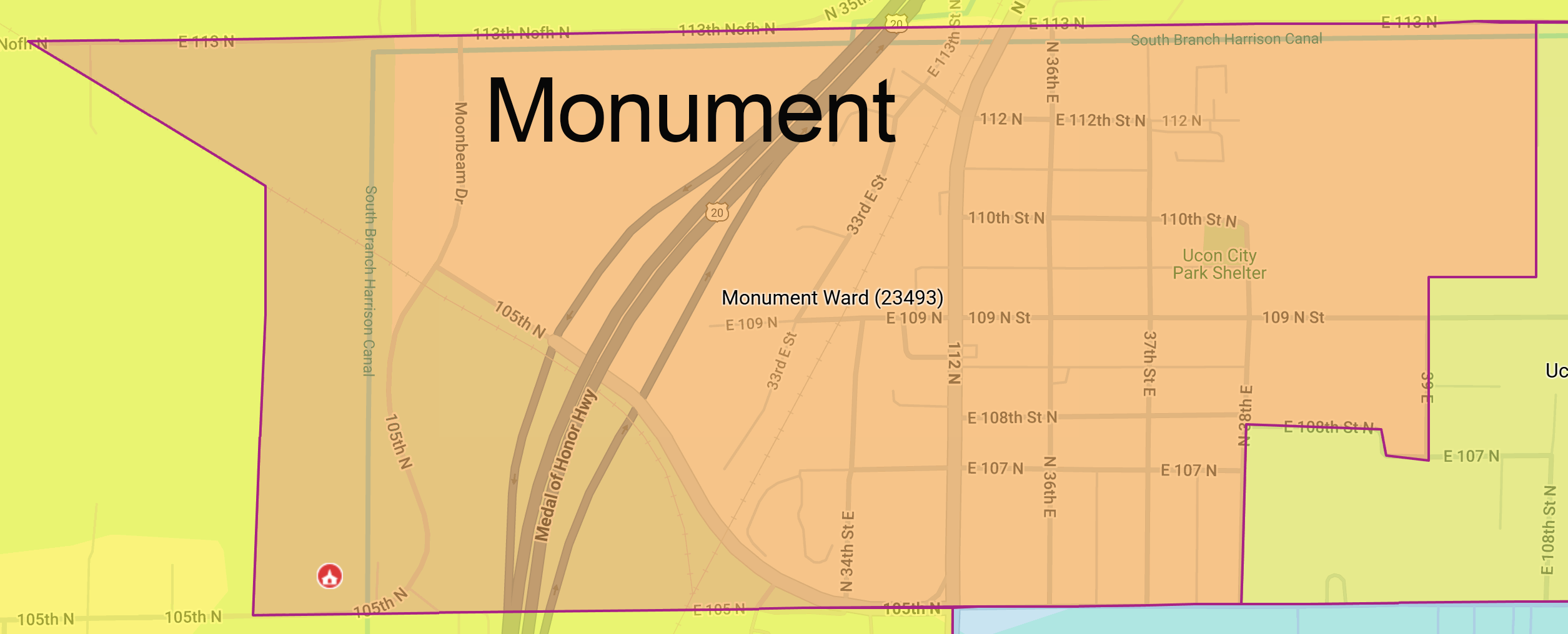 monumentcreekwardmap